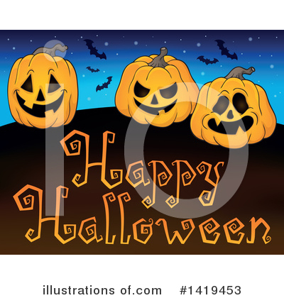 Royalty-Free (RF) Halloween Clipart Illustration by visekart - Stock Sample #1419453