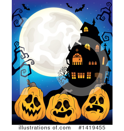 Royalty-Free (RF) Halloween Clipart Illustration by visekart - Stock Sample #1419455