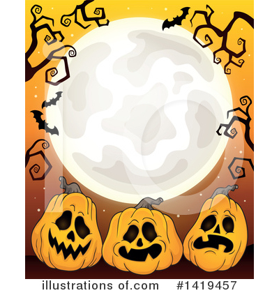 Halloween Pumpkins Clipart #1419457 by visekart