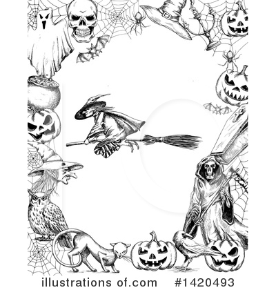 Royalty-Free (RF) Halloween Clipart Illustration by Vector Tradition SM - Stock Sample #1420493