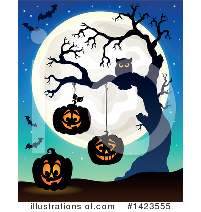 Royalty-Free (RF) Halloween Clipart Illustration by visekart - Stock Sample #1423555
