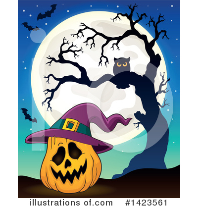 Royalty-Free (RF) Halloween Clipart Illustration by visekart - Stock Sample #1423561