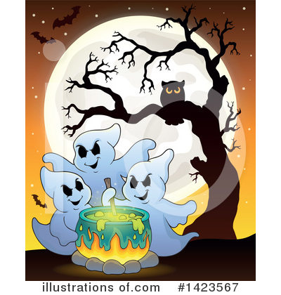Royalty-Free (RF) Halloween Clipart Illustration by visekart - Stock Sample #1423567