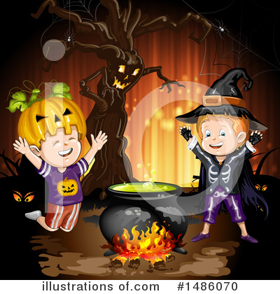 Royalty-Free (RF) Halloween Clipart Illustration by merlinul - Stock Sample #1486070