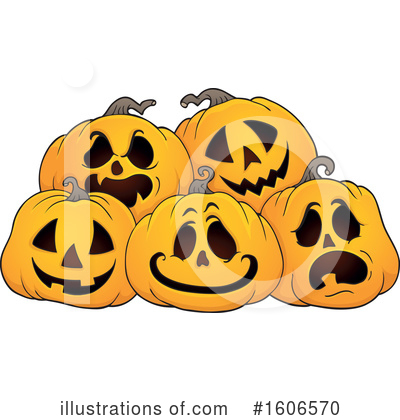 Halloween Pumpkins Clipart #1606570 by visekart
