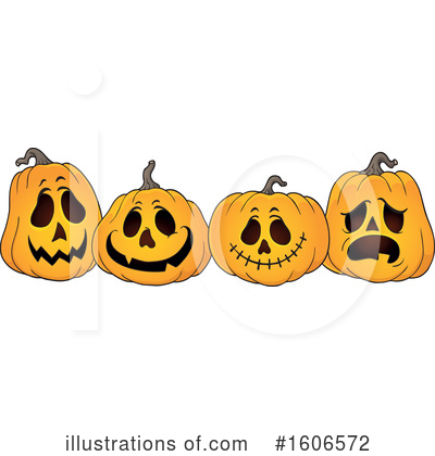 Halloween Pumpkins Clipart #1606572 by visekart