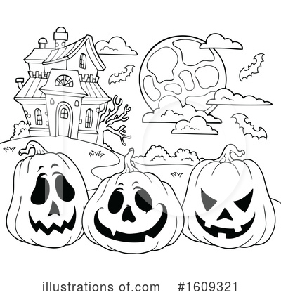 Royalty-Free (RF) Halloween Clipart Illustration by visekart - Stock Sample #1609321