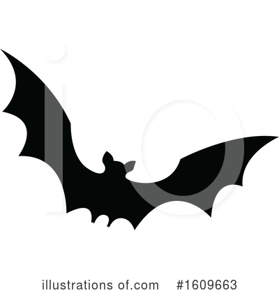 Flying Bat Clipart #1609663 by dero