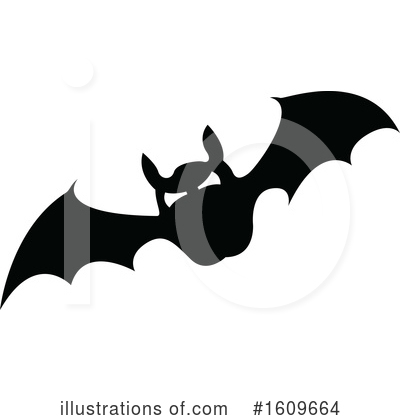 Flying Bat Clipart #1609664 by dero