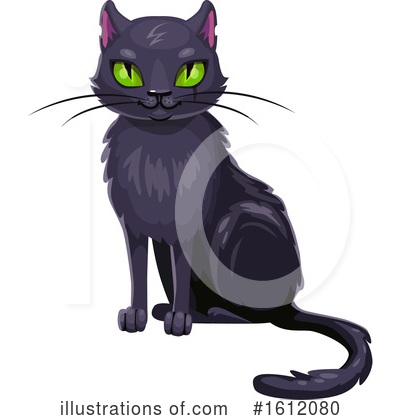 Black Cat Clipart #1612080 by Vector Tradition SM