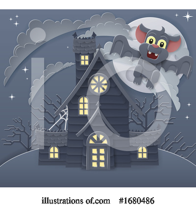Haunted House Clipart #1680486 by AtStockIllustration