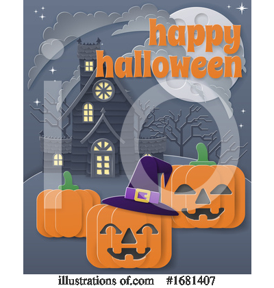 Haunted House Clipart #1681407 by AtStockIllustration
