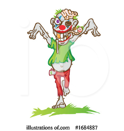 Clown Clipart #1684887 by Domenico Condello