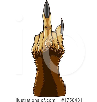Middle Finger Clipart #1758431 by Hit Toon