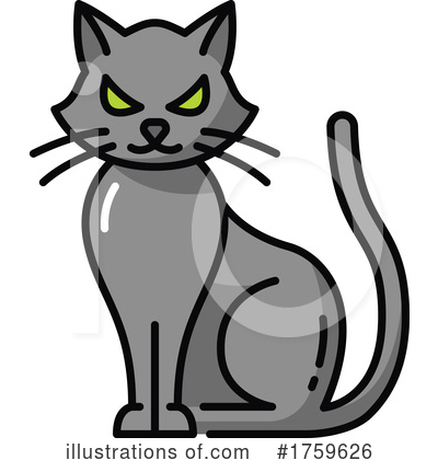 Black Cat Clipart #1759626 by Vector Tradition SM