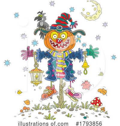 Scarecrow Clipart #1793856 by Alex Bannykh