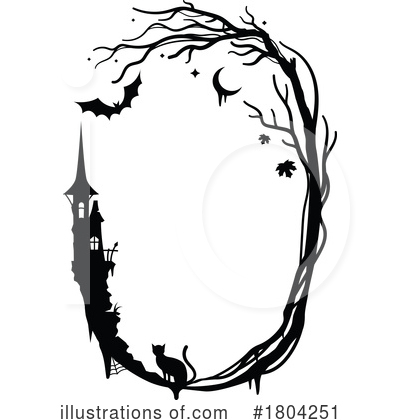 Haunted Castle Clipart #1804251 by Vector Tradition SM