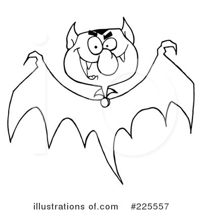 Flying Bat Clipart #225557 by Hit Toon