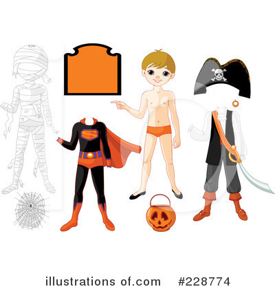 Royalty-Free (RF) Halloween Clipart Illustration by Pushkin - Stock Sample #228774