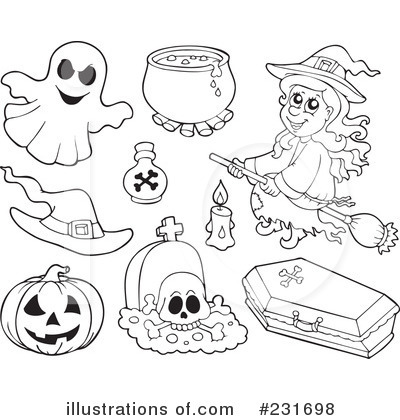 Royalty-Free (RF) Halloween Clipart Illustration by visekart - Stock Sample #231698