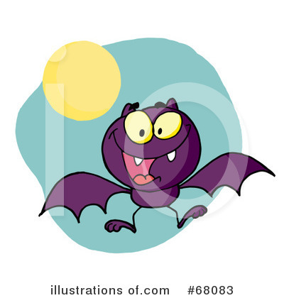 Flying Bat Clipart #68083 by Hit Toon