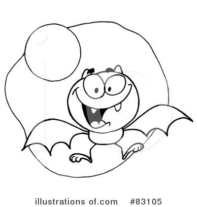 Flying Bat Clipart #83105 by Hit Toon