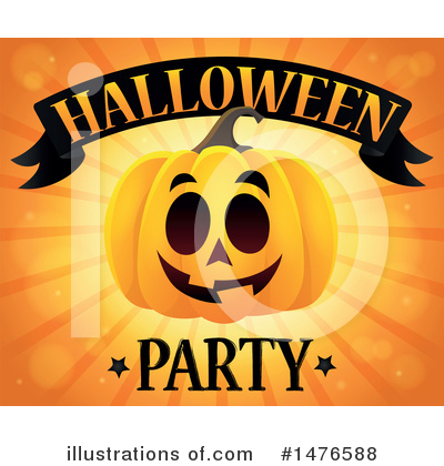 Royalty-Free (RF) Halloween Party Clipart Illustration by visekart - Stock Sample #1476588