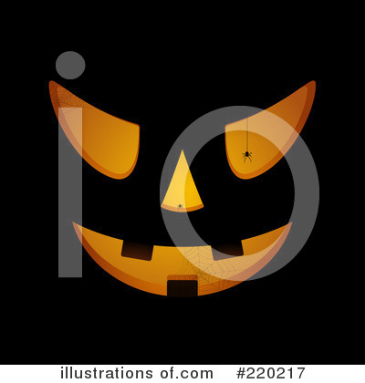 Royalty-Free (RF) Halloween Pumpkin Clipart Illustration by elaineitalia - Stock Sample #220217