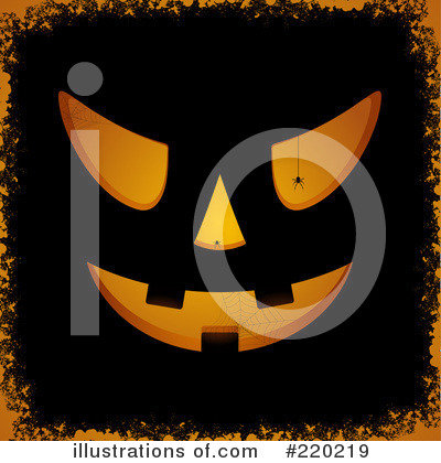 Royalty-Free (RF) Halloween Pumpkin Clipart Illustration by elaineitalia - Stock Sample #220219