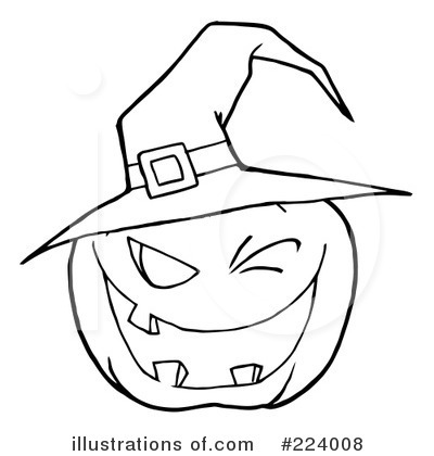 Royalty-Free (RF) Halloween Pumpkin Clipart Illustration by Hit Toon - Stock Sample #224008