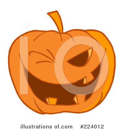 Royalty-Free (RF) Halloween Pumpkin Clipart Illustration by Hit Toon - Stock Sample #224012