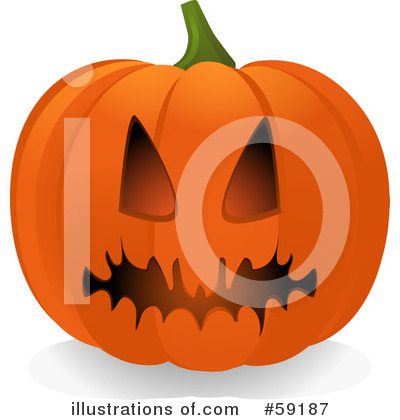 Royalty-Free (RF) Halloween Pumpkin Clipart Illustration by elaineitalia - Stock Sample #59187