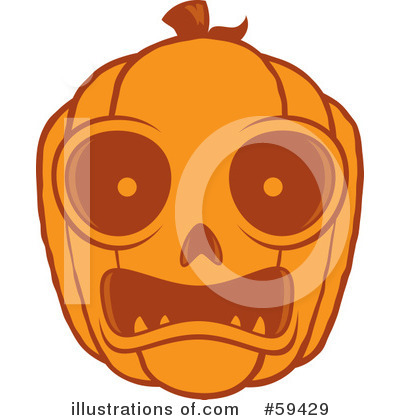 Royalty-Free (RF) Halloween Pumpkin Clipart Illustration by John Schwegel - Stock Sample #59429