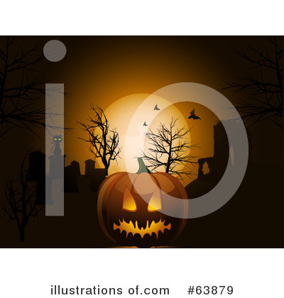 Royalty-Free (RF) Halloween Pumpkin Clipart Illustration by elaineitalia - Stock Sample #63879