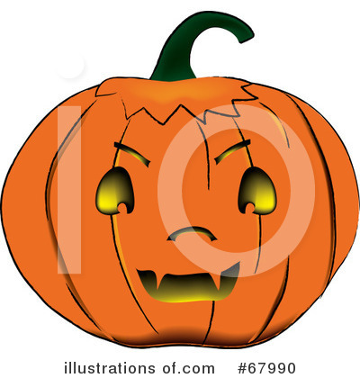 Royalty-Free (RF) Halloween Pumpkin Clipart Illustration by Pams Clipart - Stock Sample #67990