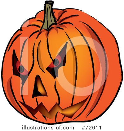 Royalty-Free (RF) Halloween Pumpkin Clipart Illustration by Pams Clipart - Stock Sample #72611