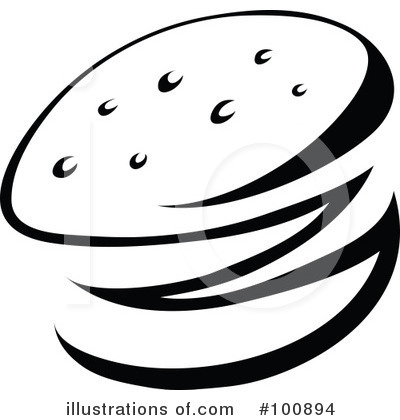 Royalty-Free (RF) Hamburger Clipart Illustration by cidepix - Stock Sample #100894