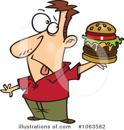 Royalty-Free (RF) Hamburger Clipart Illustration by toonaday - Stock Sample #1063562