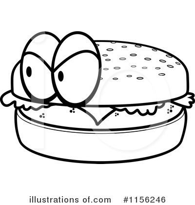 Hamburger Clipart #1156246 by Cory Thoman