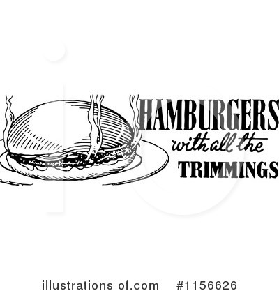 Royalty-Free (RF) Hamburger Clipart Illustration by BestVector - Stock Sample #1156626