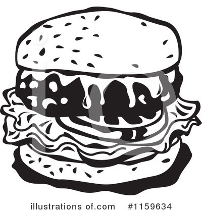 Hamburger Clipart #1159634 by Andy Nortnik