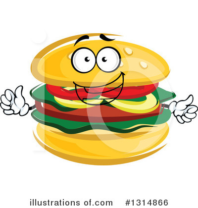 Royalty-Free (RF) Hamburger Clipart Illustration by Vector Tradition SM - Stock Sample #1314866