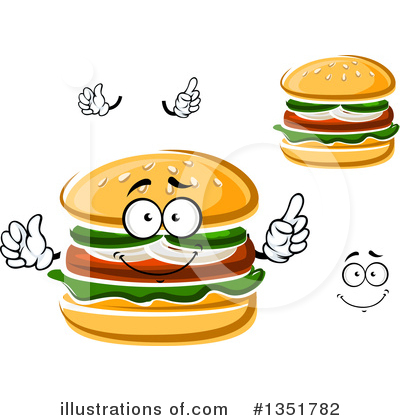 Royalty-Free (RF) Hamburger Clipart Illustration by Vector Tradition SM - Stock Sample #1351782