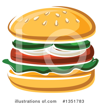 Royalty-Free (RF) Hamburger Clipart Illustration by Vector Tradition SM - Stock Sample #1351783