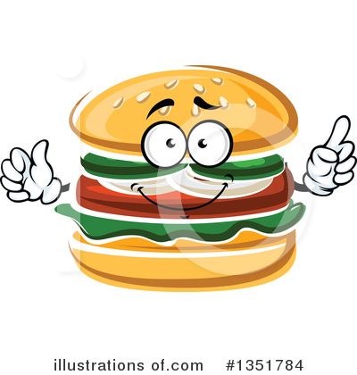 Royalty-Free (RF) Hamburger Clipart Illustration by Vector Tradition SM - Stock Sample #1351784