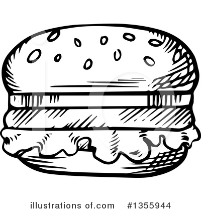 Royalty-Free (RF) Hamburger Clipart Illustration by Vector Tradition SM - Stock Sample #1355944
