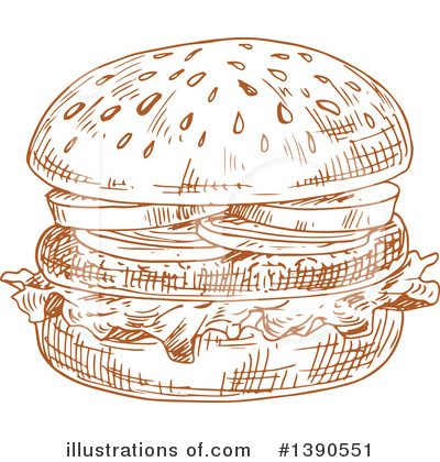 Royalty-Free (RF) Hamburger Clipart Illustration by Vector Tradition SM - Stock Sample #1390551