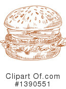 Hamburger Clipart #1390551 by Vector Tradition SM