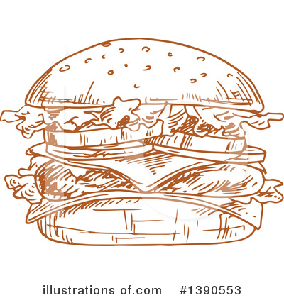 Royalty-Free (RF) Hamburger Clipart Illustration by Vector Tradition SM - Stock Sample #1390553