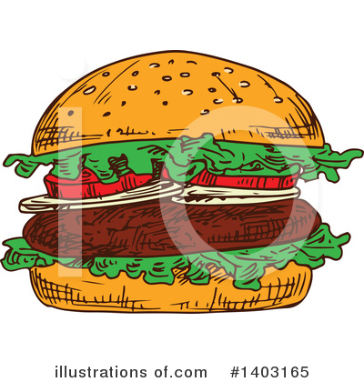 Royalty-Free (RF) Hamburger Clipart Illustration by Vector Tradition SM - Stock Sample #1403165